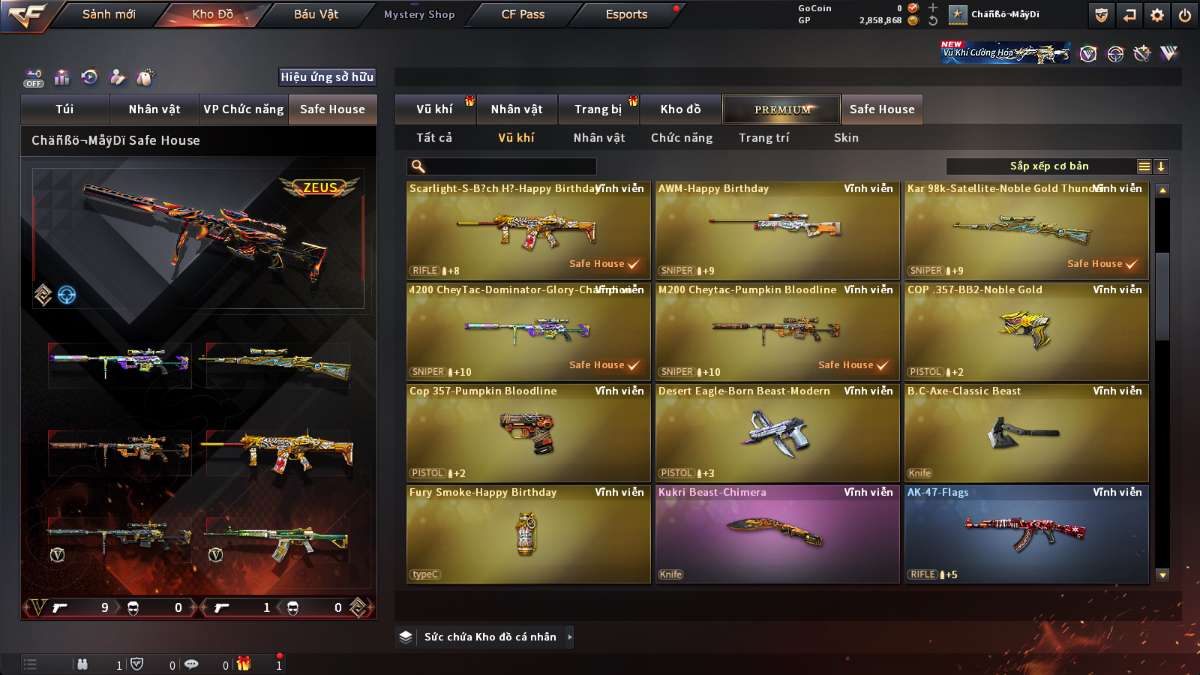 shop acc cf uy tin gia re
